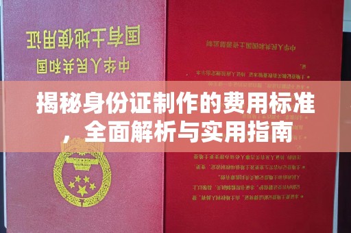 通道揭秘身份证制作的费用标准，全面解析与实用指南